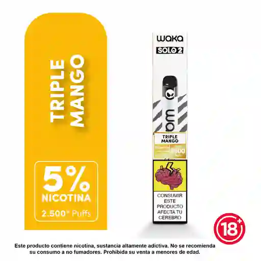 WAKA Vape Solo 2 Triple Mango-5% 2500 Puff