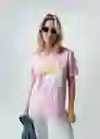 Camiseta Rosa Bonbon Claro Talla M 402G077 Naf Naf