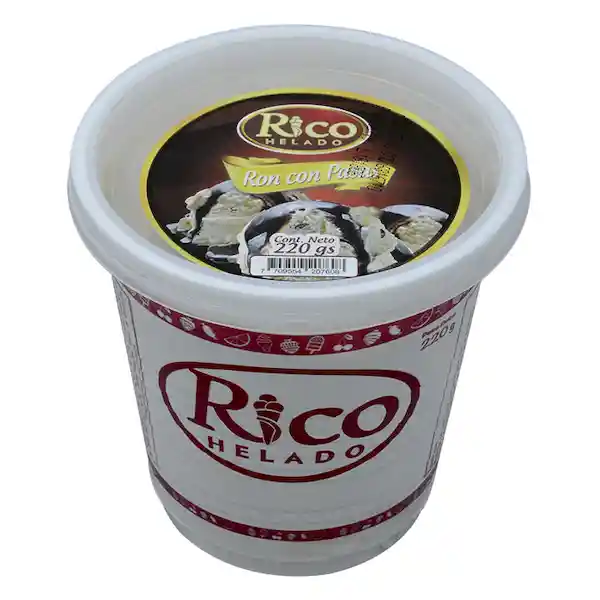 Rico Helado Helado Ron Pasas