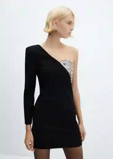 Vestido Bastian Negro Talla XS Mujer Mango