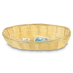 Aro Cesta Plástica Tipo Rattan Ovalada 23 X 10 Cm