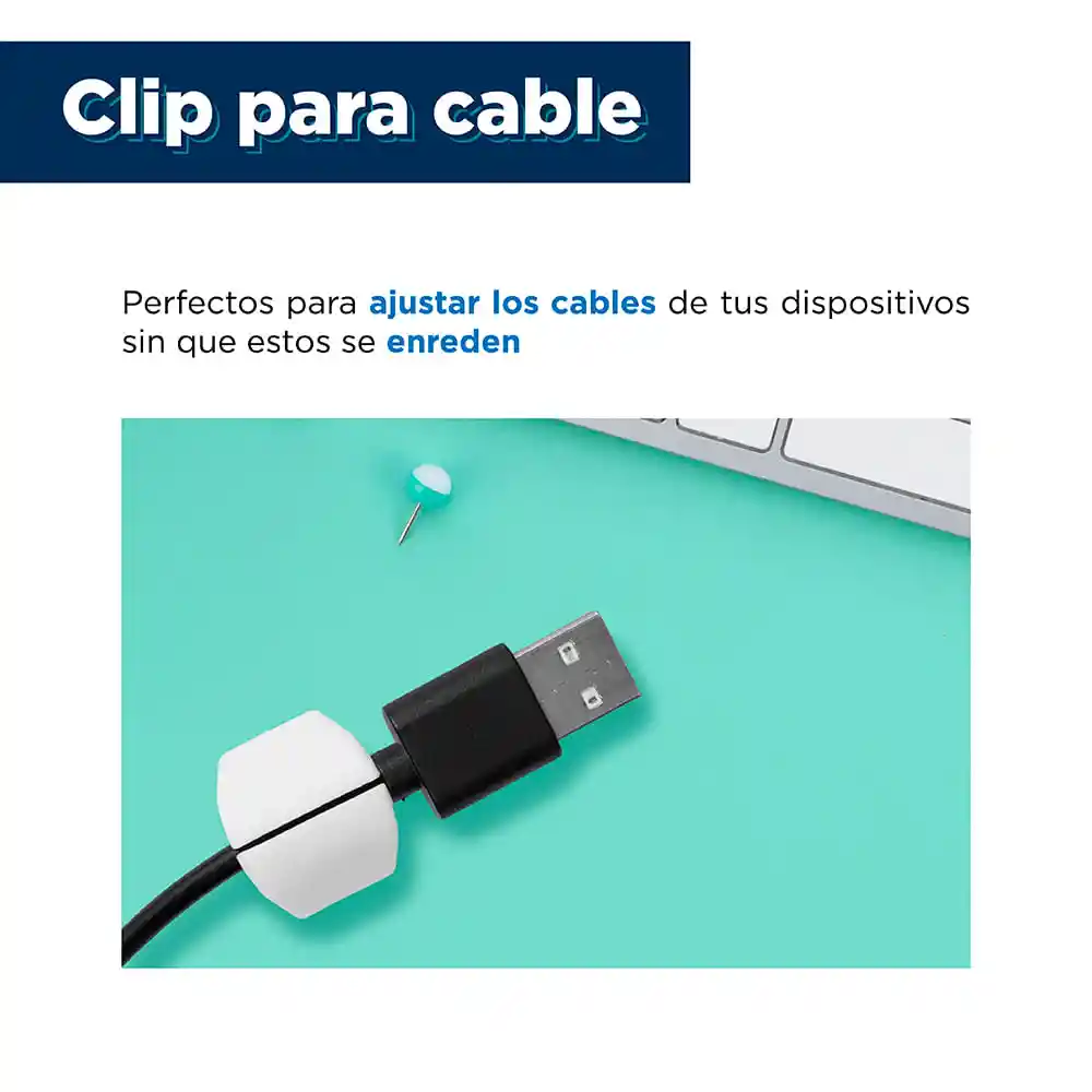 Miniso Organizador de Cables para Escritorio 3 Tamaños Blanco