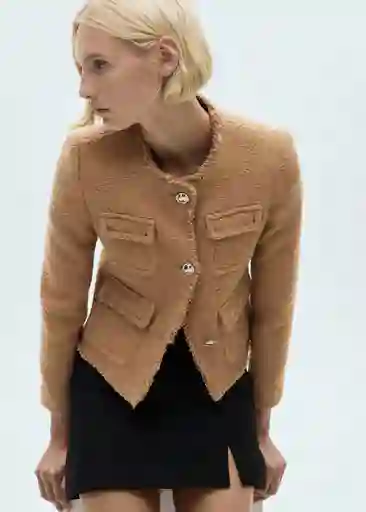 Chaqueta Wintour Camel Talla Xs Mujer Mango