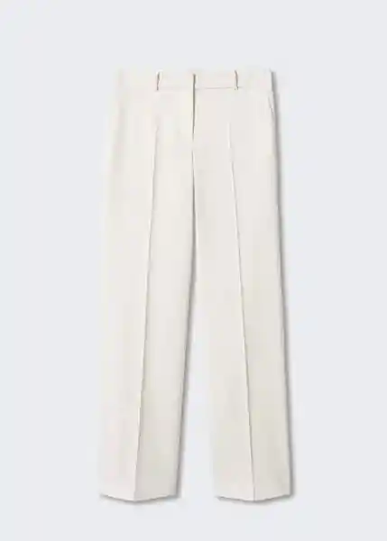 Pantalón Smoking Offwhite Talla 42 Mujer Mango