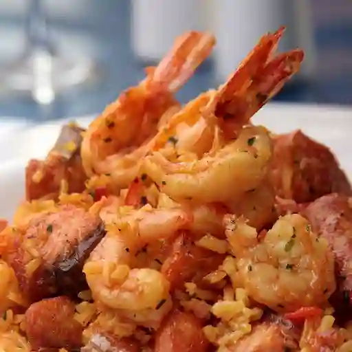 Arroz Tripleta con Salmón