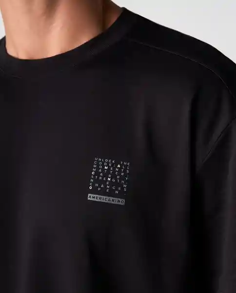 Camiseta Hombre Negro Talla XL 842G007_NEG194004 Americanino