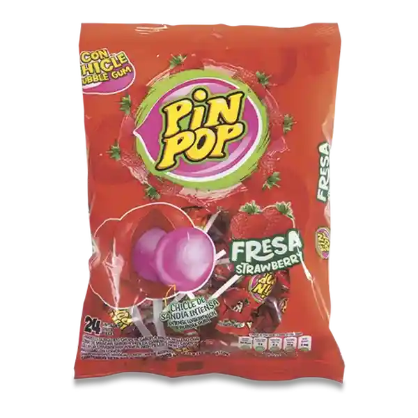 Pin Pop Chupeta Fresa