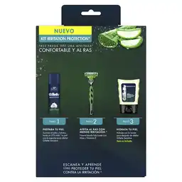 Gillette Irritation Protection kit de afeitado piel sensible rastrillo + 2 cartuchos + espuma