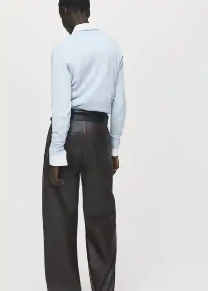 Saco Jersey Mili Celeste Talla S Mujer Mango