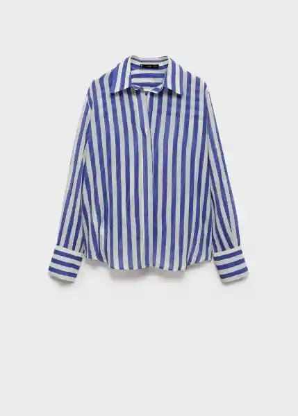 Camisa Clariet Celeste Talla S Mujer Mango