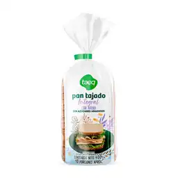 Pan Tajado Integral Con Hojuelas de Avena Taeq