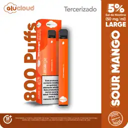 Glucloud Vape Sour Mango Large / 800 Puff