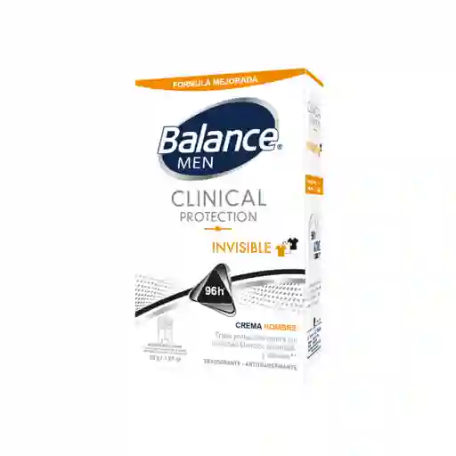 Desodorante Balance Crema Clinical Invisible Hombre 50gr