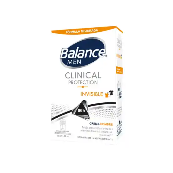 Desodorante Balance Clinical Protection Invisible Hombre 50 g