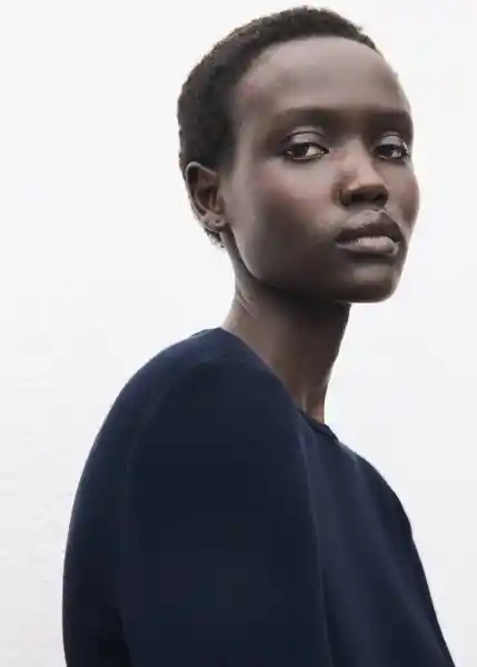 Camiseta Liloca Azul Noche Talla 28 Mujer Mango