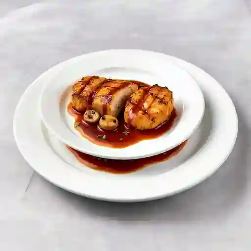 Loncha de cerdo en salsa BBQ