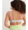 Bralette Blanco y Lila Small American Eagle