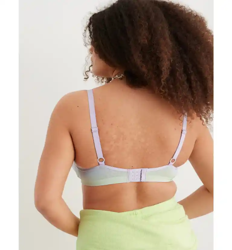 Bralette Blanco y Lila Small American Eagle