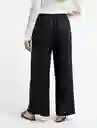  Pantalon Plinio Mujer Negro Puro Ultraoscuro Talla S Naf-Naf 