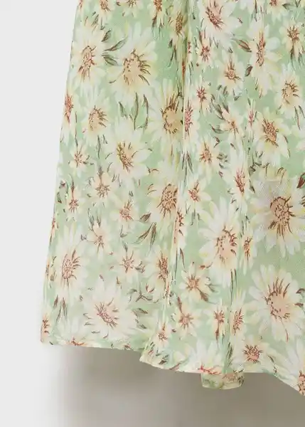 Falda Belle Verde Pastel Talla M Mujer Mango