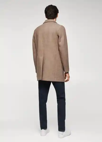 Abrigo Hake-I Beige Talla XXL Hombre Mango