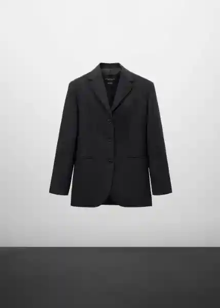 Blazer Americana Mila Negro Talla XS Mujer Mango