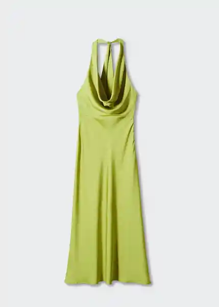 Vestido Alba Lima Talla S Mujer Mango