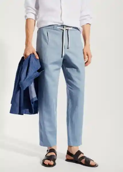 Pantalón Romelino Índigo Talla 40 Hombre Mango