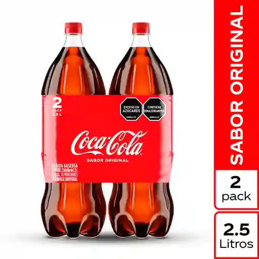 2 x Bebida Coca Cola Original 2.5 L