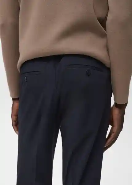 Pantalón Bologna Navy Talla 40 Hombre Mango