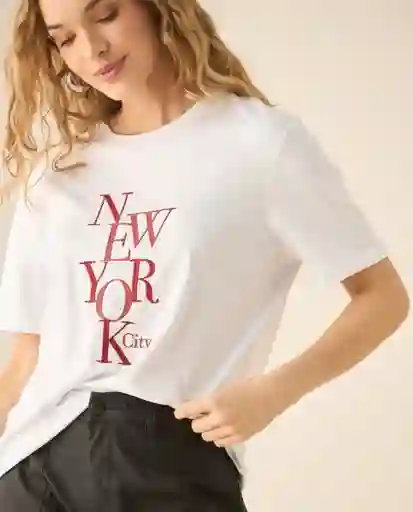 Camiseta Blanco Radiante Claro Talla M 103G004 Esprit