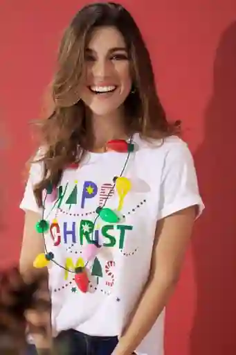 Camiseta Navidad Color Blanco Talla S Ragged