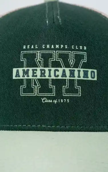 Gorra Unisex Verde Talla M 752G501_VER170230 Americanino