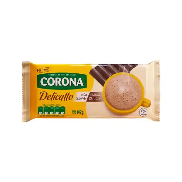 Corona Chocolate de Mesa Delicatto Más Suave Con Menos Dulce