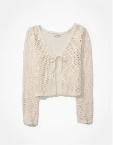 Suéter Tejido Mujer Blanco Talla Medium American Eagle