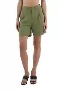 Short Birkin Verde Oscuro Talla S Mercedes Campuzano
