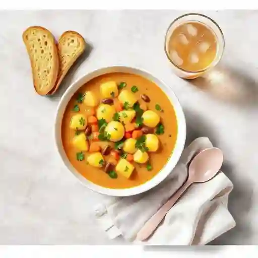 Caldo de Papa y Huevos Pericos