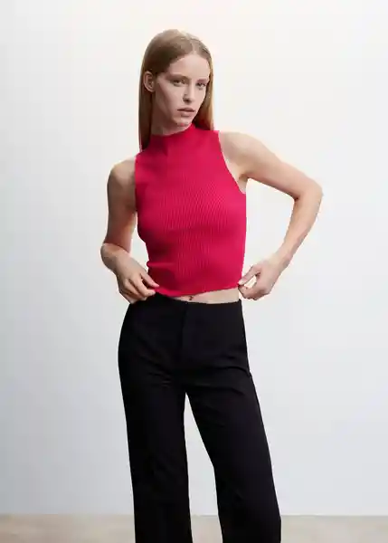 Top Perez Fucsia Talla M Mujer Mango