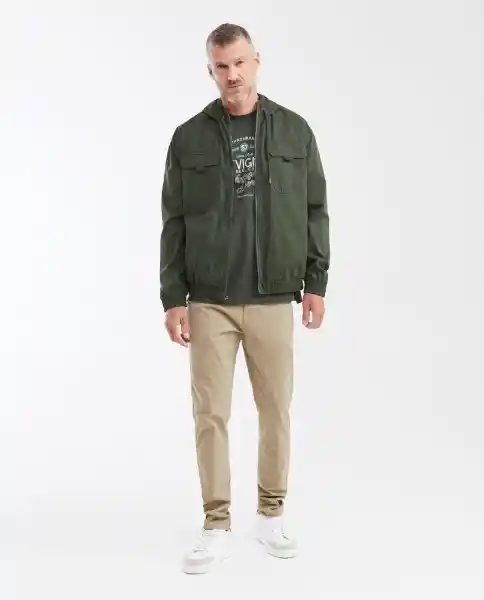 Chaqueta Windbreaker Verde Selvoso Ultraoscuro Talla M Chevignon