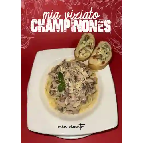 Spaguetti en Salsa de Champiñones