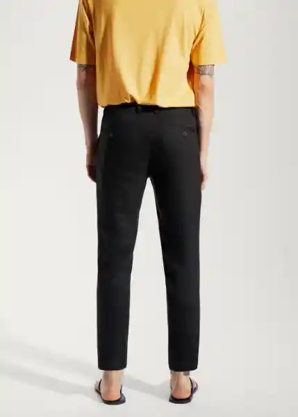 Pantalón Genoa Negro Talla 40 Hombre Mango