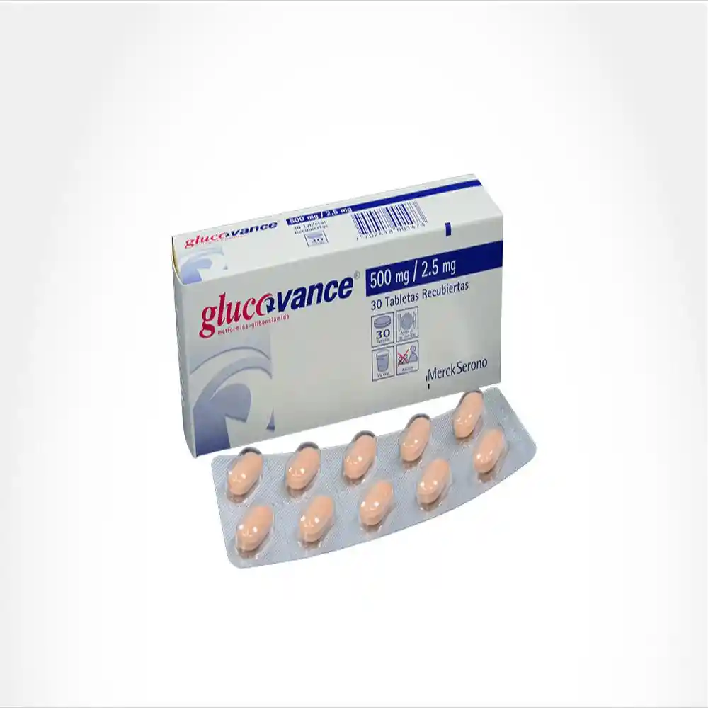 Glucovance Merck 500Mg 2 5 30 Tbs 3 + Pae