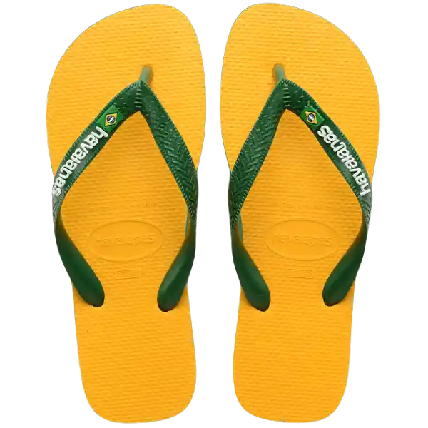 Sandalias Brasil Logo Amarillo Banana Talla 34 4110850 Havaianas