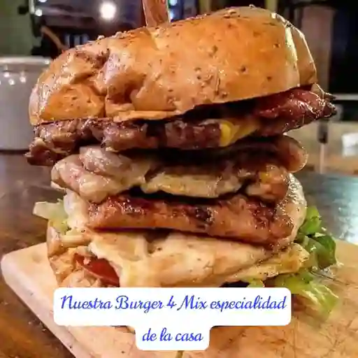Burger Mix 4 + Gaseosa