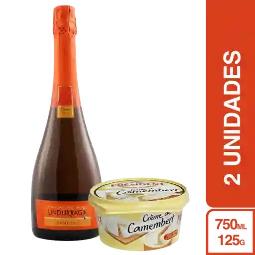 Combo Vino Undurrafa + Queso Crema ePresident tipo Camembert 