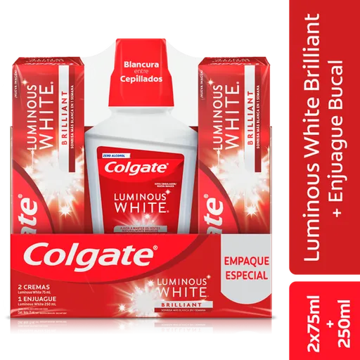 Colgate Kit de Higiene Oral Luminous White Brilliant