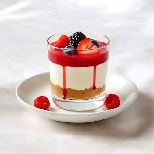 Cheesecake frutos rojos vaso