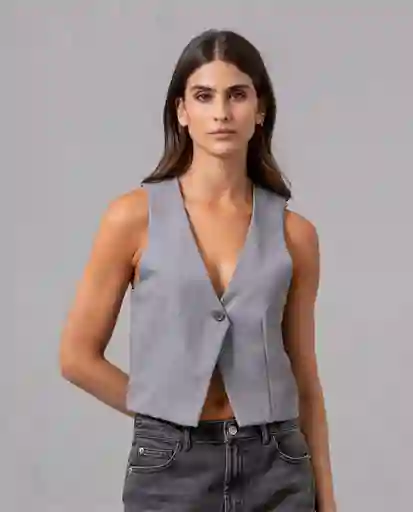 Chaleco Cruzado Mujer Gris Nublado Medio Talla M 84648 Rifle