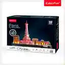 Cubic Fun Rompecabezas Paris de Noche Con Luces 3D