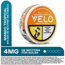 VELO Bolsas de Nicotina Mango Tropical 4MG